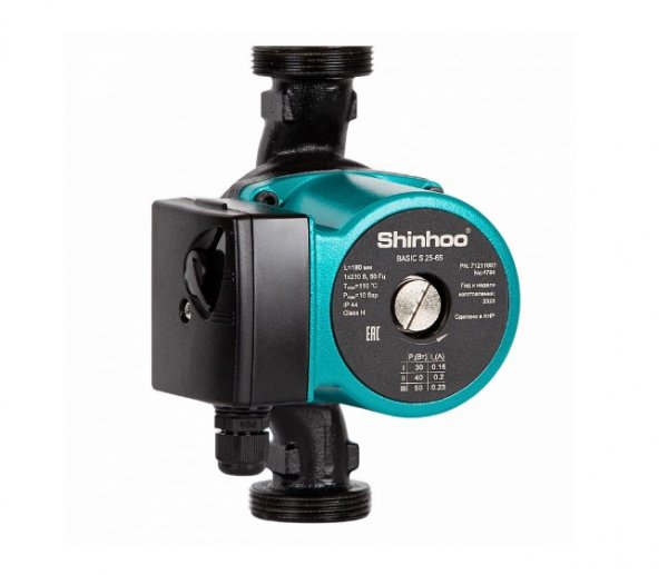 Насос циркуляционный 32/ 6S -180 мм Shinhoo BASIC S Насос циркуляционный 32/ 6S -180 мм Shinhoo BASIC S