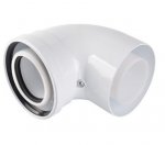 Отвод Ø80/125 90гр. PP (конденс.) Отвод Ø80/125 90гр. PP (конденс.)