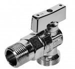 Кран для быт.тех. 1/2"ш*3/4"ш угол шаровой  BUGATTI