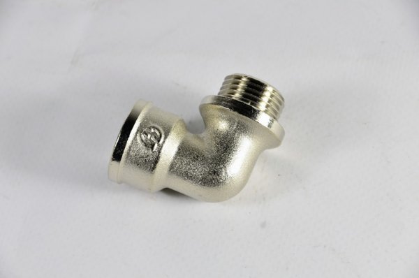 Угольник 1/2" гш с упором STOUT (никель) Угольник 1/2" гш с упором STOUT (никель)
