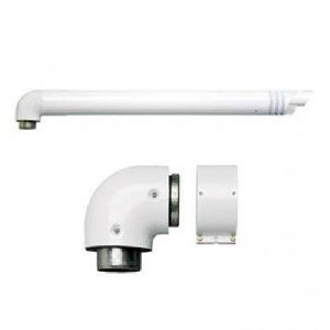 VAILLANT Комплект для горизонтального дымохода  DN 60/100  длиной 800 мм (отвод 90°, хомут, декорати VAILLANT Комплект для горизонтального дымохода  DN 60/100  длиной 800 мм (отвод 90°, хомут, декорати