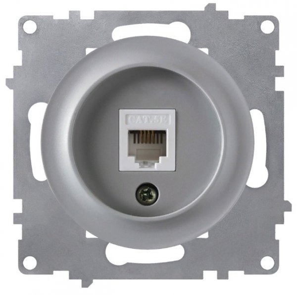 RJ-45 розетка СЕРЫЙ FLORENCE интернет розетка RJ-45 розетка СЕРЫЙ FLORENCE интернет розетка