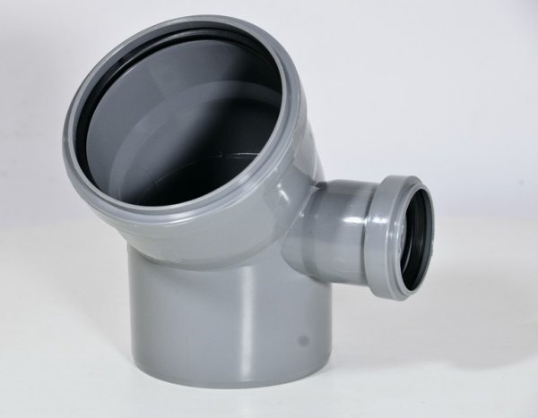 Отвод 110*45гр./50*90 с правым патрубком Отвод 110*45гр./50*90 с правым патрубком