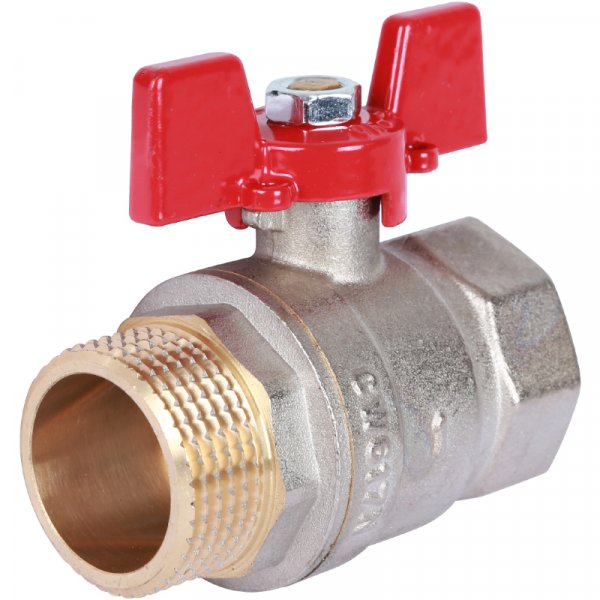 Кран шаровой 1" гш бабочка (никель) ROMMER Кран шаровой 1" гш бабочка (никель) ROMMER