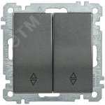 ВС10-2-2-Б Выключатель двухклавишный 10А BOLERO антрацит IEK ВС10-2-2-Б Выключатель двухклавишный 10А BOLERO антрацит IEK