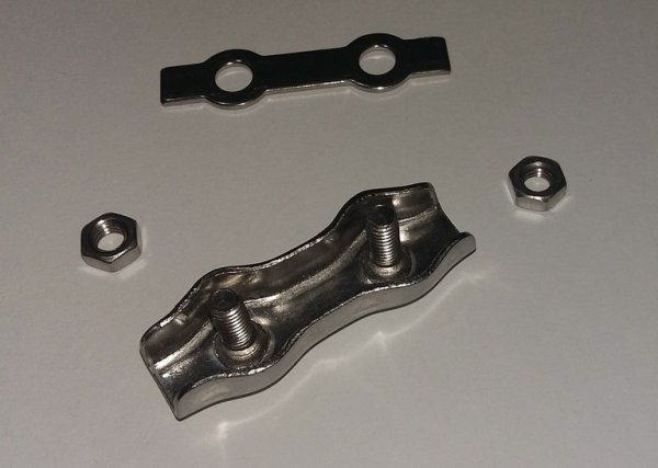 Зажим нержавеющий 3мм ДУПЛЕКС АРТ 8284 (двойной) Зажим нержавеющий 3мм ДУПЛЕКС АРТ 8284 (двойной)