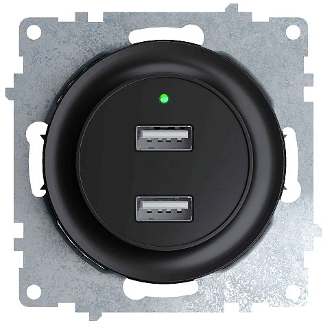 USB розетка ЧЕРНЫЙ FLORENCE USB розетка ЧЕРНЫЙ FLORENCE