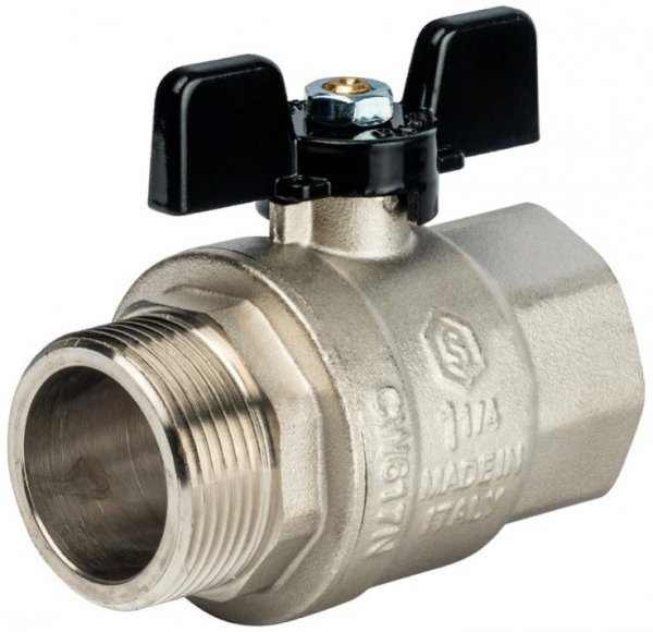 Кран шаровой 1 1/4" гш бабочка полнопроходной STOUT Кран шаровой 1 1/4" гш бабочка полнопроходной STOUT