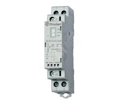 Контактор модульный 1NO+1NC 25А  12В катушка АС/DC 1P  Контактор модульный 1NO+1NC 25А  12В катушка АС/DC 1P