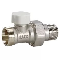 Блок-кран прямой 1/2" д/рад х M24x19 DD 131 LUXOR Блок-кран прямой 1/2" д/рад х M24x19 DD 131 LUXOR