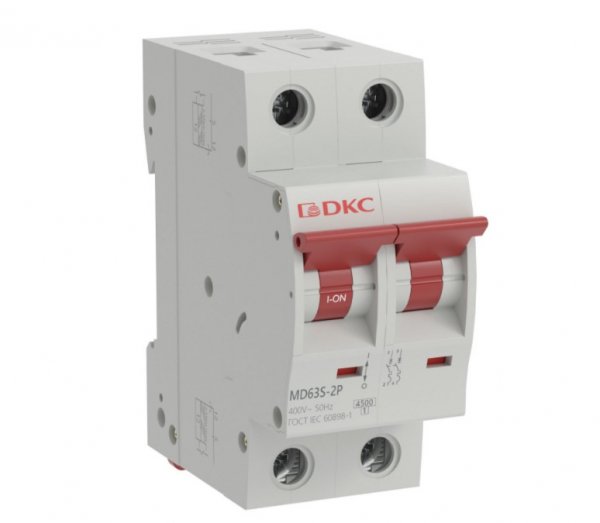 Выключатель автоматический двухполюсный 16А B MD63S-2PB16 4,5кА Выключатель автоматический двухполюсный 16А B MD63S-2PB16 4,5кА
