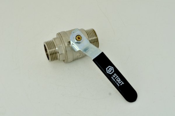 Кран шаровый 1/2" шш ручка полнопроходной STOUT Кран шаровый 1/2" шш ручка полнопроходной STOUT