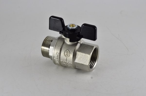 Кран шаровой 1" гш бабочка полнопроходной STOUT Кран шаровой 1" гш бабочка полнопроходной STOUT