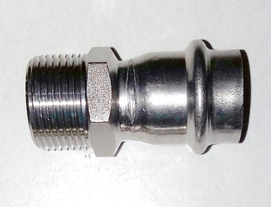 Муфта нерж. сталь с нар.р. 22х 1/2" Муфта нерж. сталь с нар.р. 22х 1/2"