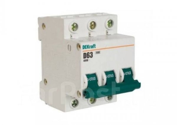 Выключатель автоматический 3Р 63А С ВА-201 10кА (13007DEK) DEKraft Выключатель автоматический 3Р 63А С ВА-201 10кА (13007DEK) DEKraft