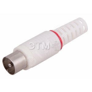 ТВ Разъем штекер TV без пайки белый PROCONNECT ТВ Разъем штекер TV без пайки белый PROCONNECT