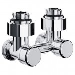 Узел нижнего подключения Royal Thermo угловой 1/2"х3/4" EK (хром)