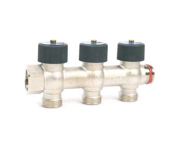 Коллектор 3/4"х3/4"х3 гш EK рег/кран Zeissler Коллектор 3/4"х3/4"х3 гш EK рег/кран Zeissler