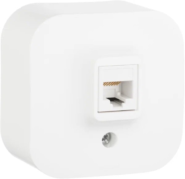 Розетка компьютерная RJ45 категория 5е UTP наружная белая 782224 Legrand Розетка компьютерная RJ45 категория 5е UTP наружная белая 782224 Legrand