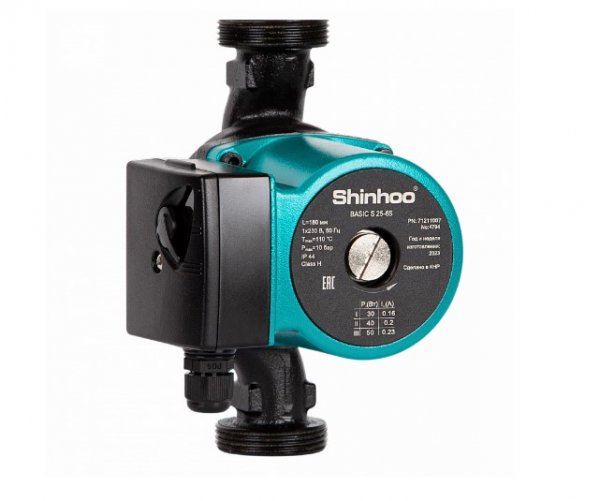 Насос циркуляционный 25/ 6S -130 мм Shinhoo BASIC S Насос циркуляционный 25/ 6S -130 мм Shinhoo BASIC S