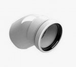 ROMMER Элемент дымохода конденсац. угол 45° Ø80 м/п PP-FE