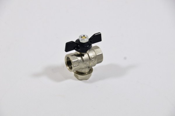 Кран шаровой 1/2" гг с фильтром бабочка с контрольным ушком STOUT Кран шаровой 1/2" гг с фильтром бабочка с контрольным ушком STOUT