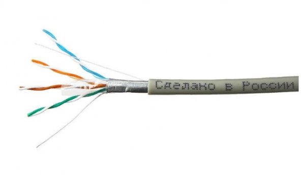 Витая пара FTP 4 пары AWG 24 категория 5е экран внутренняя Cu Standart 100м до 2,5G Витая пара FTP 4 пары AWG 24 категория 5е экран внутренняя Cu Standart 100м до 2,5G