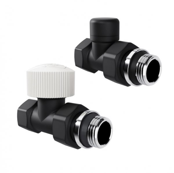 Набор термостатический прямой Royal Thermo Design 1/2"М30х1,5 (Черный) Набор термостатический прямой Royal Thermo Design 1/2"М30х1,5 (Черный)