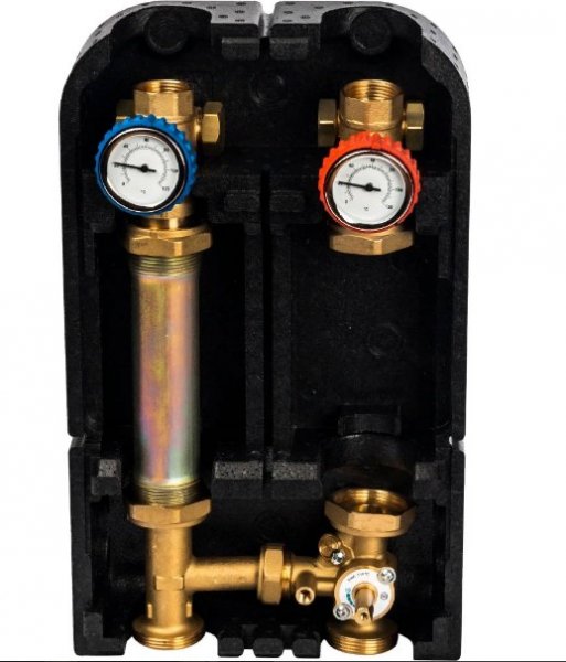 STOUT Насосная группа со смесителем 1" без насоса в теплоизоляции STOUT Насосная группа со смесителем 1" без насоса в теплоизоляции