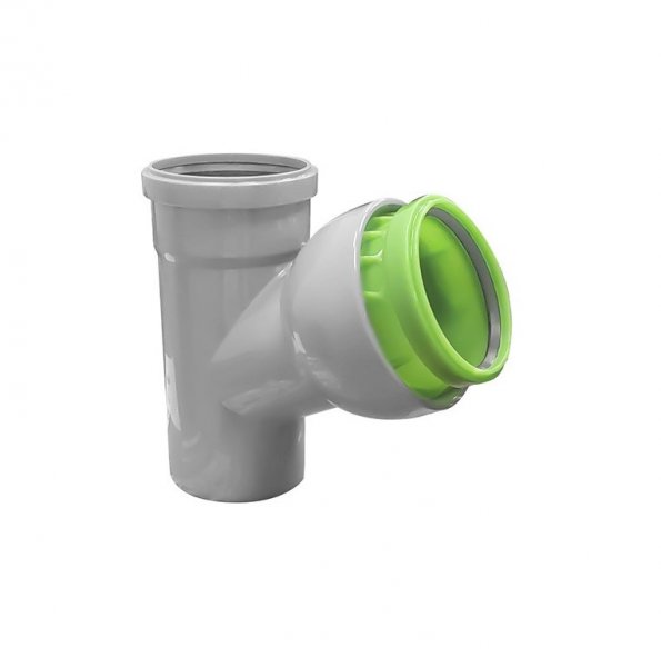 Тройник VALFEX DN 110/110, регулируемый 53-81гр. Тройник VALFEX DN 110/110, регулируемый 53-81гр.