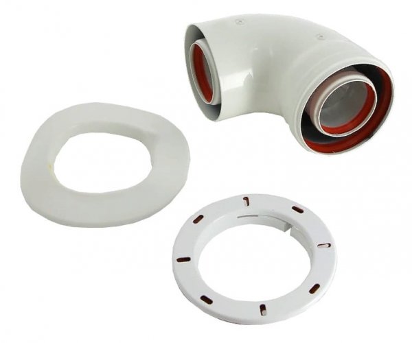 Baxi Коаксиальный отвод 90° для котлов ECO Classic, диам. 60/100 мм Baxi Коаксиальный отвод 90° для котлов ECO Classic, диам. 60/100 мм