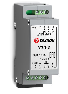 Устройство грозозащиты RS-485 1 Мб/с, 5 В DC, IP20, на 35 мм DIN-рейку УЗЛ-И Тахион Устройство грозозащиты RS-485 1 Мб/с, 5 В DC, IP20, на 35 мм DIN-рейку УЗЛ-И Тахион