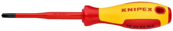 Отвёртка PlusMinus PH/S 2 тонкая VDE, диэлектрическая, 2-компонентная рукоятка, KNIPEX Отвёртка PlusMinus PH/S 2 тонкая VDE, диэлектрическая, 2-компонентная рукоятка, KNIPEX