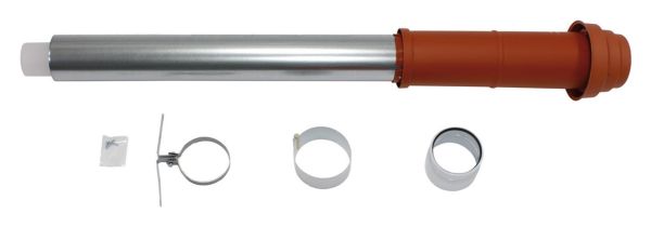 VAILLANT Базовый комплект для вертикального прохода через крышу 80/125 РР, красный VAILLANT Базовый комплект для вертикального прохода через крышу 80/125 РР, красный