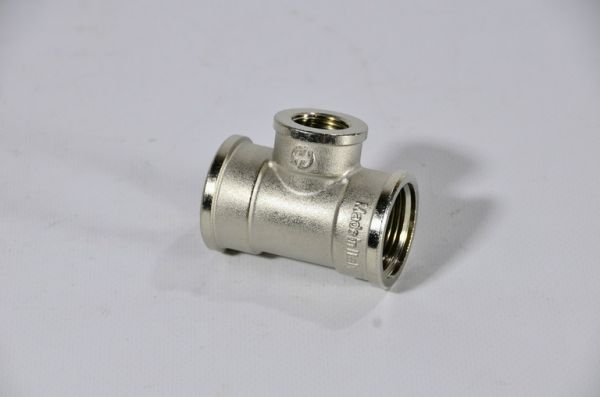 Тройник 1"х3/4"х1" ггг STOUT (никель) Тройник 1"х3/4"х1" ггг STOUT (никель)