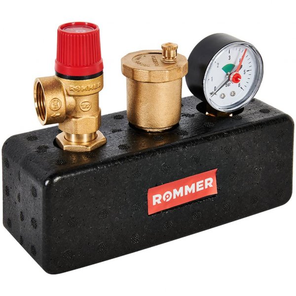 Группа безопасности котла KSG 30 (до 50 кВт) (в теплоизоляции) ROMMER Группа безопасности котла KSG 30 (до 50 кВт) (в теплоизоляции) ROMMER