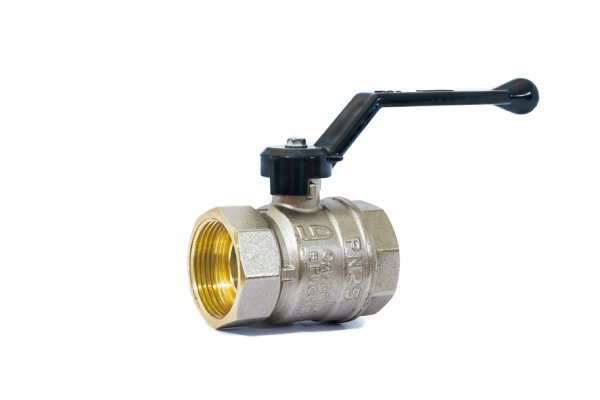 Кран шаровой 3/4" гг ручка (никель) LD Кран шаровой 3/4" гг ручка (никель) LD