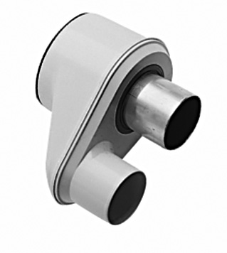 Адаптер для перехода с раздельных труб диам. 80 мм на коаксиальную диам. 80/125 мм, HT Адаптер для перехода с раздельных труб диам. 80 мм на коаксиальную диам. 80/125 мм, HT