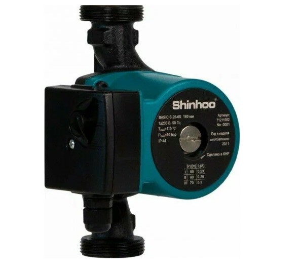 Насос циркуляционный 25/ 6S -180 мм Shinhoo BASIC S Насос циркуляционный 25/ 6S -180 мм Shinhoo BASIC S
