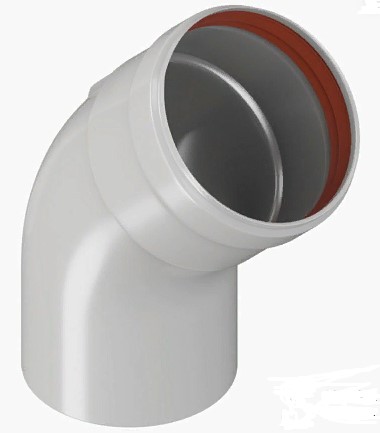 ROMMER Элемент дымохода отвод 45° п/м Ø80 ROMMER Элемент дымохода отвод 45° п/м Ø80