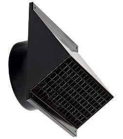 Фасадный канал для трубы EPP 286/200 мм. С сеткой для защиты от атмосферных воздействий (Черный) Фасадный канал для трубы EPP 286/200 мм. С сеткой для защиты от атмосферных воздействий (Черный)