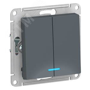 Выключатель 2 клавиши ГРИФЕЛЬ с подсветкой ATLASDESIGN Выключатель 2 клавиши ГРИФЕЛЬ с подсветкой ATLASDESIGN