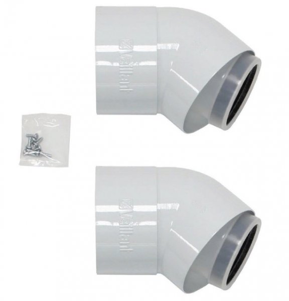 VAILLANT Отвод 45 (2 шт.) 80/125 мм РР VAILLANT Отвод 45 (2 шт.) 80/125 мм РР