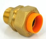 Муфта из латуни для соединения гофротрубы DN 15 1/2" НР ГАЗ Муфта из латуни для соединения гофротрубы DN 15 1/2" НР ГАЗ