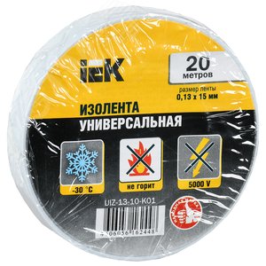 Изолента ПВХ белая 15мм 20м (UIZ-13-10-K01) Изолента ПВХ белая 15мм 20м (UIZ-13-10-K01)