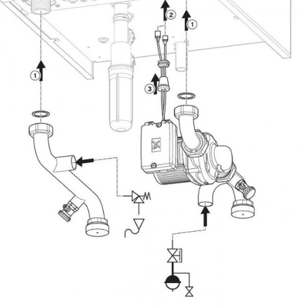 VAILLANT Трубная обвязка 80-120 кВт, регулируемый насос VAILLANT Трубная обвязка 80-120 кВт, регулируемый насос