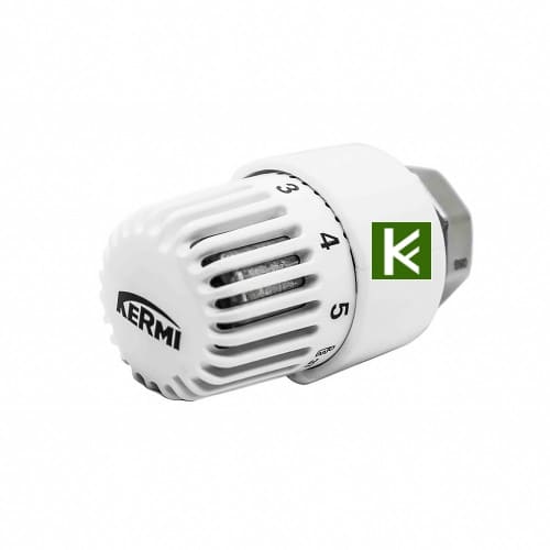 KERMI термостатическая головка ZV01900001 без установки нуля, белая М30 х 1,5 KERMI термостатическая головка ZV01900001 без установки нуля, белая М30 х 1,5