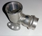 Водорозетка нерж. сталь 15х1/2"