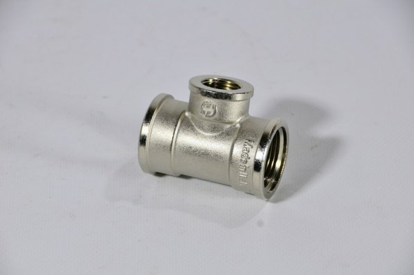 Тройник 1"х1/2"х1" ггг STOUT (никель) Тройник 1"х1/2"х1" ггг STOUT (никель)