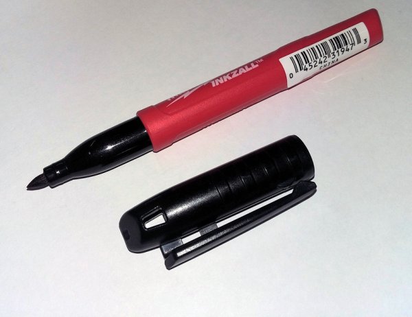 Маркер тонкий INKZALL для стройплощадки черный Маркер тонкий INKZALL для стройплощадки черный